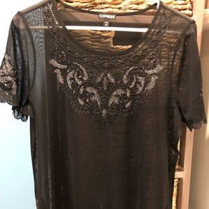 Sheer sequin shirt